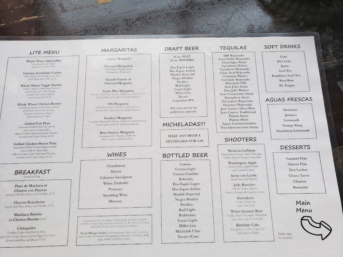 Super Mex Restaurants Menu - Image 4